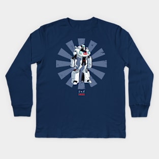 Jazz Transformers Retro Japanese Kids Long Sleeve T-Shirt